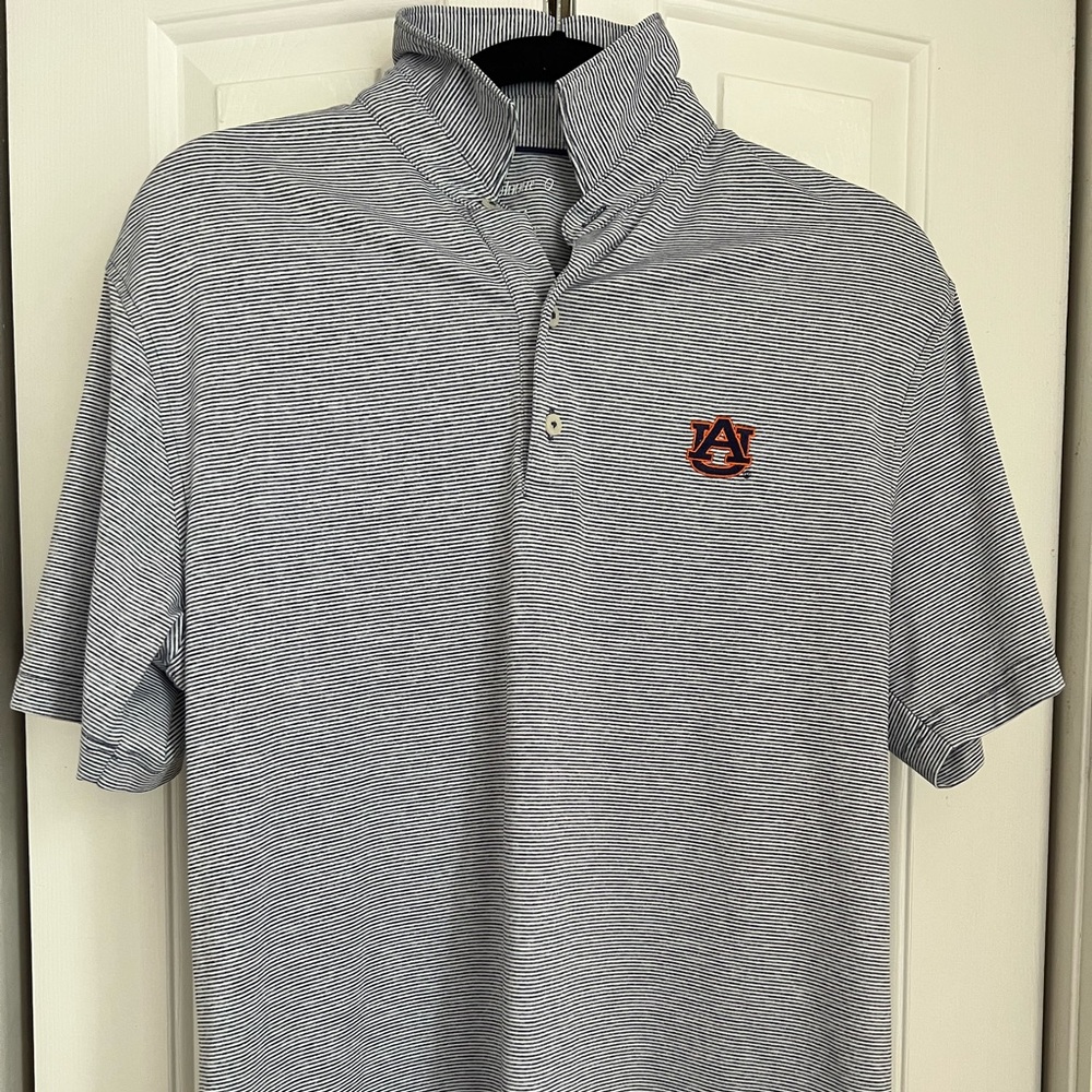 Johnnie O Men’s polo shirt with Auburn logo, size M